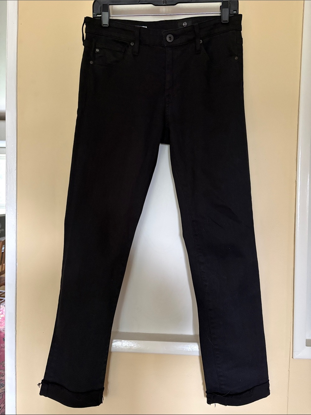Ag Adriano Goldschmied Black Essential Straight Jeans
